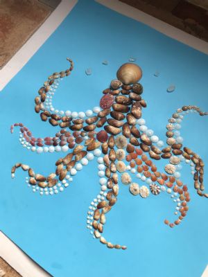 Octopus - seashell art