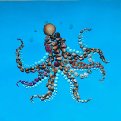 Octopus - seashell art