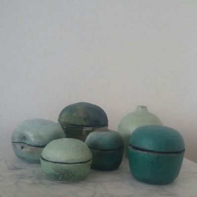 Raku keramik - grnne nuancer