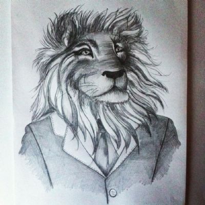 Lion in a suit